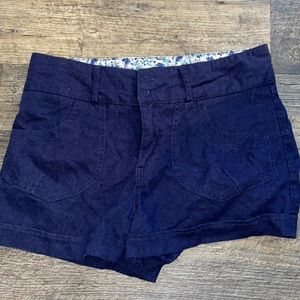 Navy plain shorts
